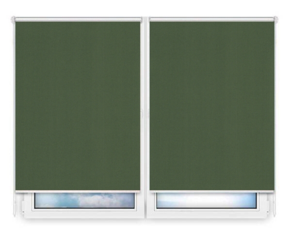 Рулонные шторы Мини Карина-блэкаут-темно-зеленый цена. Купить в «Мастерская Жалюзи»